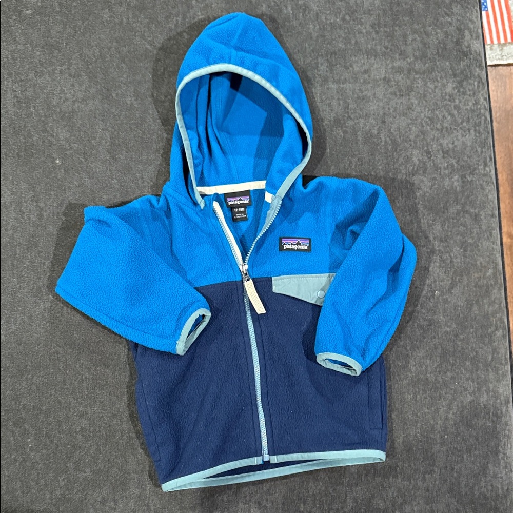 Patagonia Kids Two-Tone Blue Hoodie